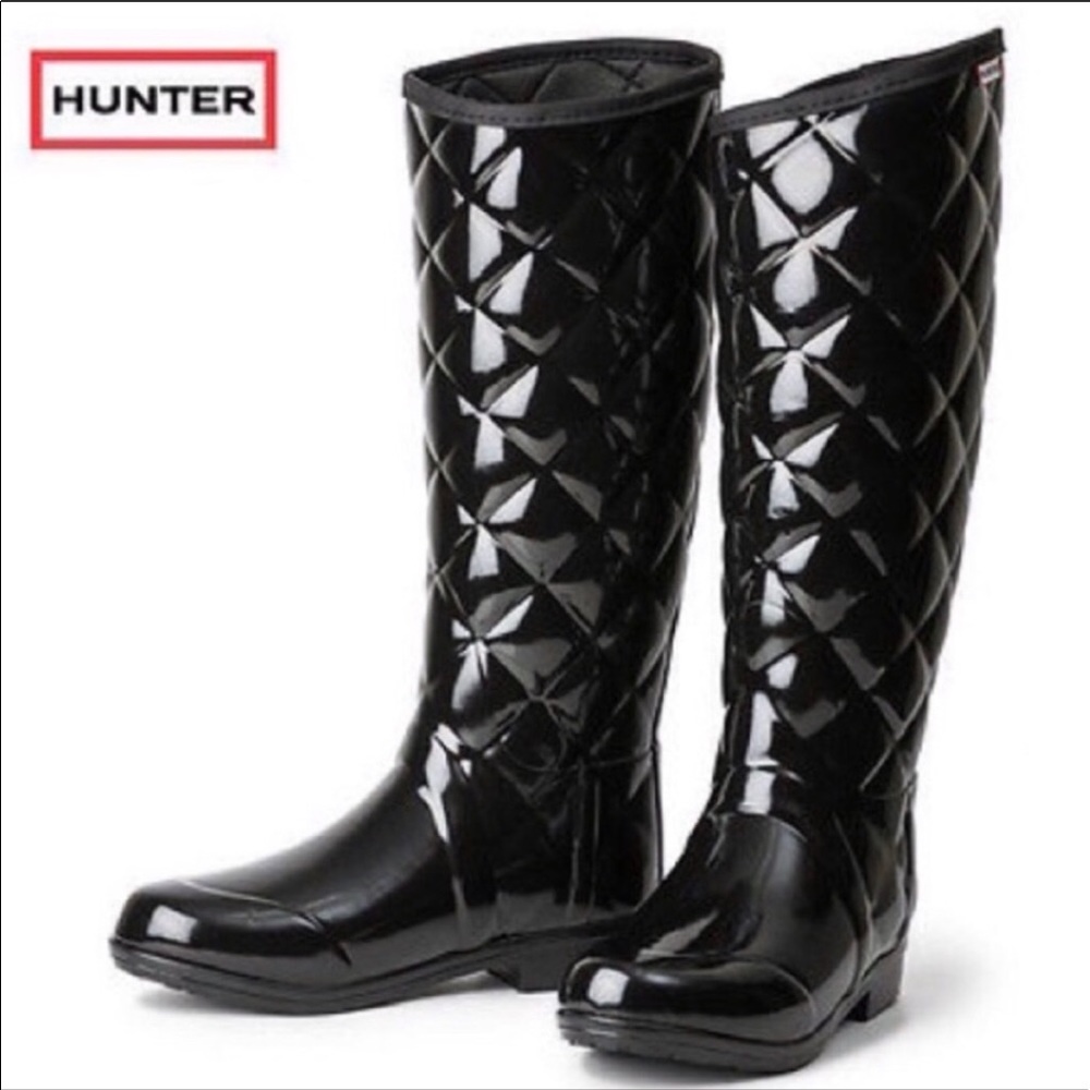 (Sold) Hunter Regent Savoy Quilted Wellington Boot - Picture 2 of 10